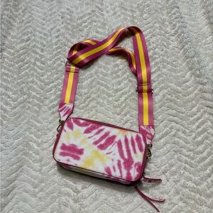 Stylish Pink and Yellow Tie-Dye Crossbody Bag